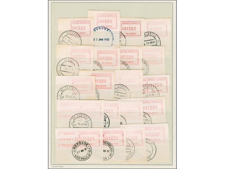 1979/2003, Frama Klussendorf ATM No.1 stamp and two sets, mint never hinged, additional two sets cancelled on piece,very fine