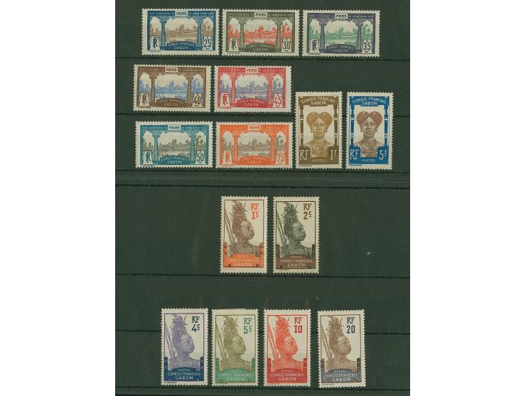 1910, 1 c. to 5 fr. Pictorials with “Congo Francais”, 2 fr. missing. unused, uncommonly fresh overall. Very Fine.
