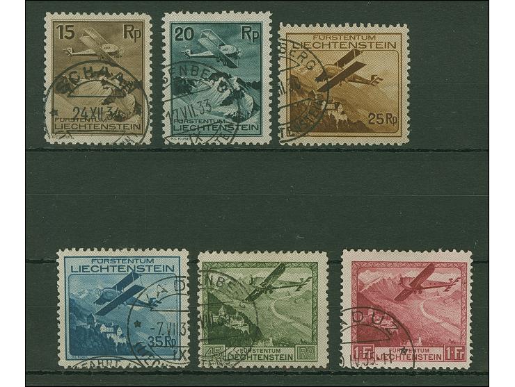 1930, Flugpost kompletter Satz von sechs Werten sauber gestempelt.
