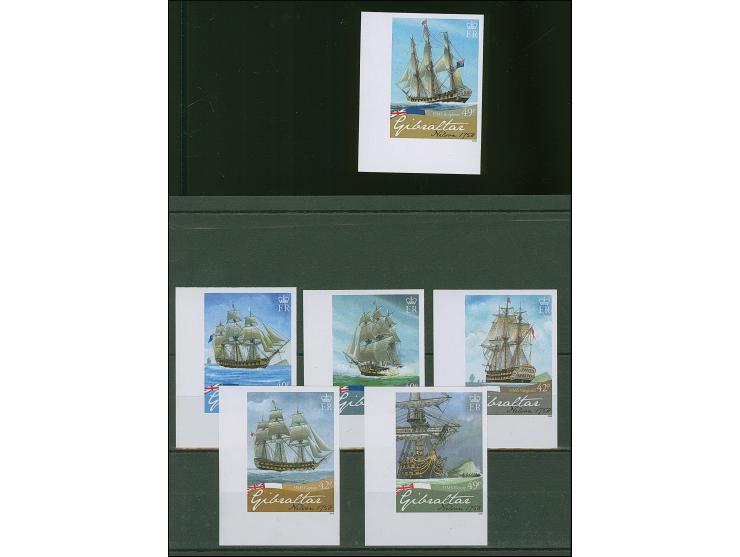 2008, Lord Nelson ships, imperforated essais without “II.” in royal cypher, mint never hinged, very rare