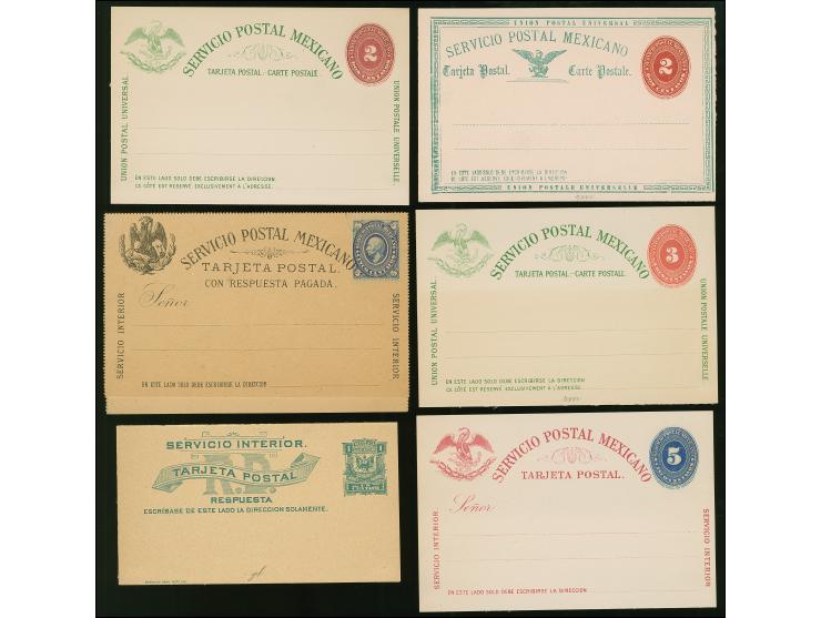 1879/99, Five postal stationery answering cards and 17 postcards, all unused and fine.
