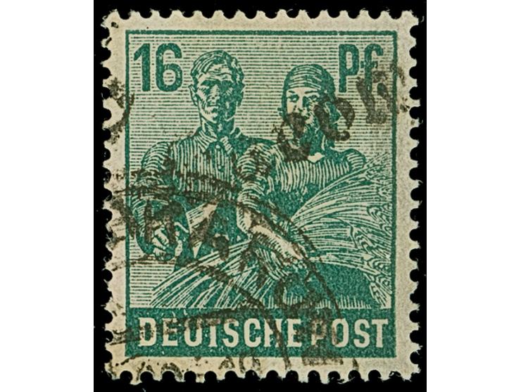 “3/Berlin-Karow a” (Arge 3/39a) auf Arbeiter 16 Pfg., sauber gestempelt, rechts unten zwei kaum sichtbar angesetzte Zahnspitz