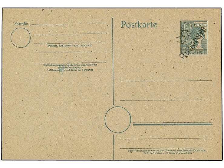“20/Annaburg” (Arge 20/5) auf Karte Arbeiter 12 Pfg., ungebraucht und tadellos, sign. Dr. Kalb BPP