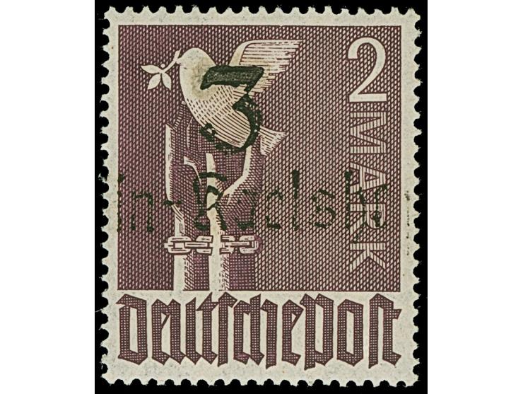 “3/Berlin-Karlshorst” (Arge 3/38c) auf Taube 3 M., ungebraucht und tadellos, u.a. sign. Kalb BPP