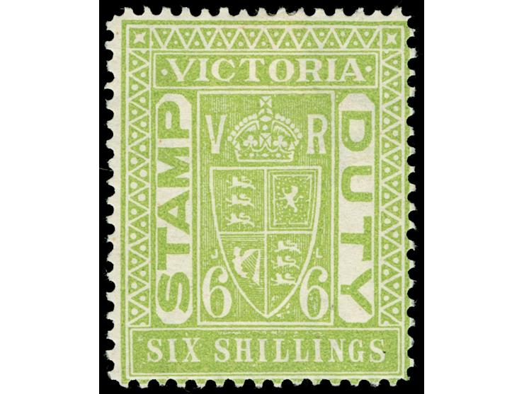 1884-96, 6 s. pea-green, wmk. V over Crown, perf. 12½, unused large part og, fresh and fine. SG £ 350
