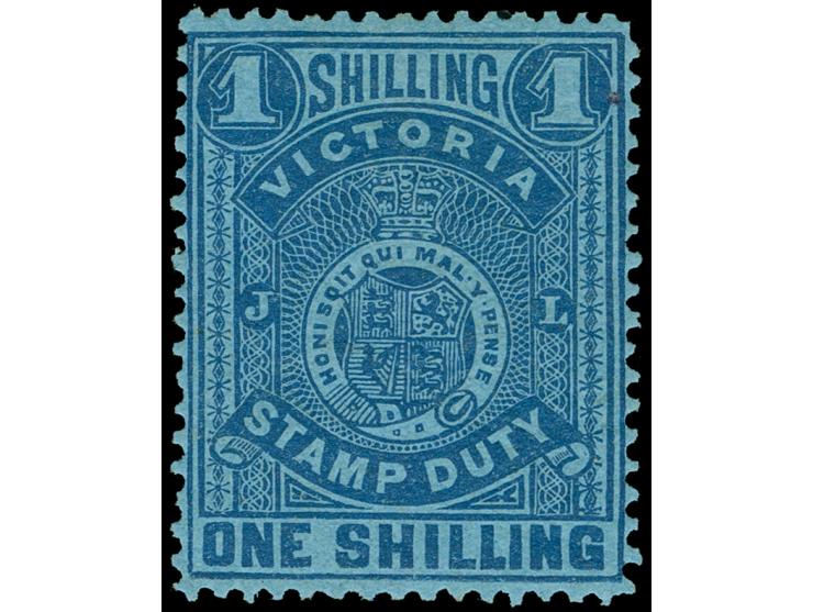 1884-96, 1 s. ultramarine on blue, glazed paper, wmk. V over Crown, perf. 12½, unused, deep colour and fine. SG £ 400
