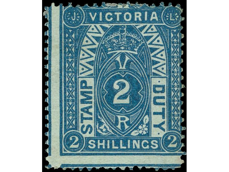 1884-96, 2 s. deep blue on green, wmk. V over Crown, perf. 12½, unused, deep colour and fine. SG £ 450
