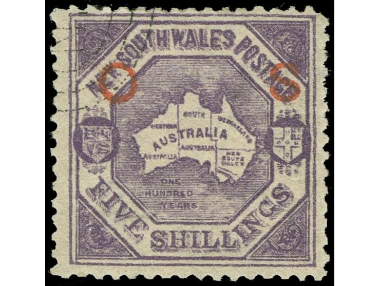 1890-95, Map 5 s. deep-violet, overprinted "OS" in red, wmk. “5”, perf. 12. The 1895 special printing for presentation, OS 13