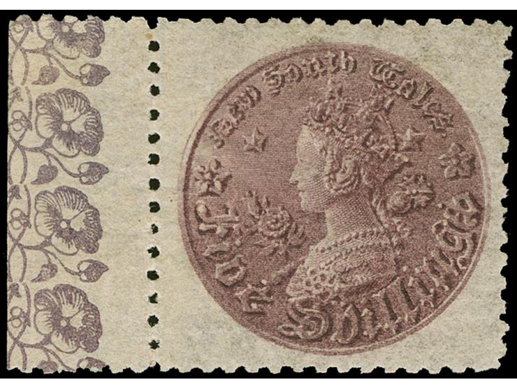 1861-88, 5 s. rose-lilac, watermark "5/-", perf. 11, left margin, deep colour, unused toned gum, fine SG £ 350
