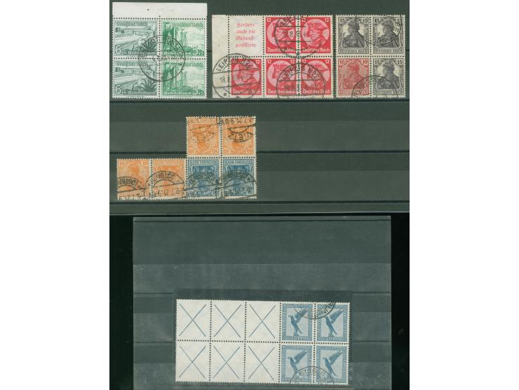 1920/30, Partie gestempelter Zusammendrucke, dabei HBL 49, Fridericus HBL.75B