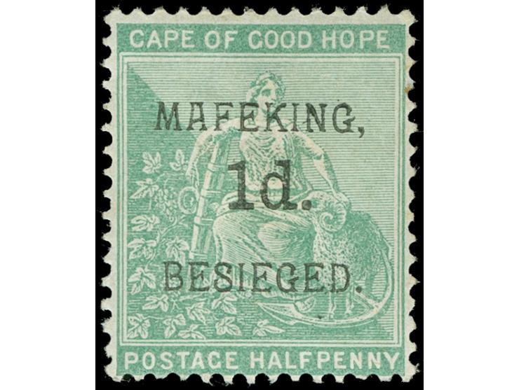 1900, Cape surcharged 1 d. on ½ d. green, a fine unused example of good colour, unused large part og., fresh and fine
