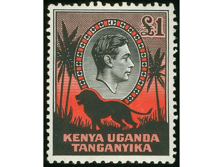 1938, King George VI, £1 black &amp; red, on chalk surfaced paper, perf.11¾ x13, mint never hinged, very fne (Michel 71A)
