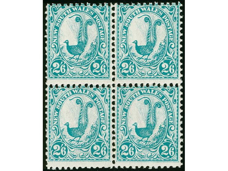 1905-10, 2 s. 6 d. blue-green, Chalked Surfaced Paper, wmk. Crown over A, comb perf. 12 x 11½ , block of four, unused, very f