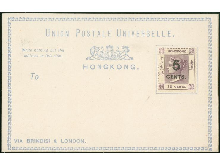 1879, Two postcards with postcard stamps 3 c. (tiny toned on top, stamp is fine) and 5 c., unused, fine
