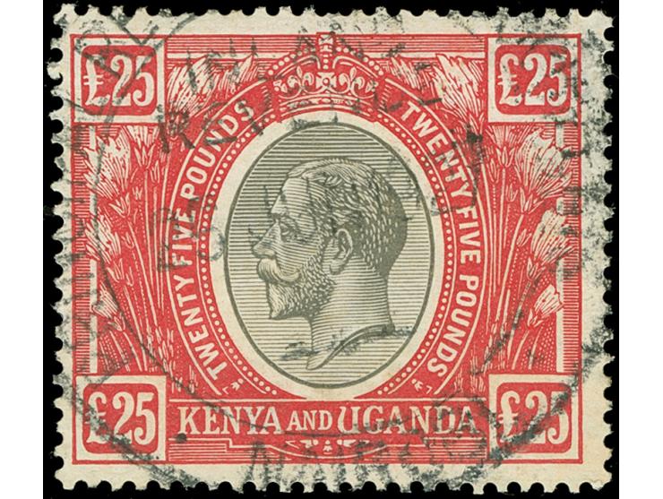 1922-27, Judicial Issued Stamp £25 black &amp; red cancelled by large Nairobi Inland Revenue fiscal datestamp, tiny thin, oth