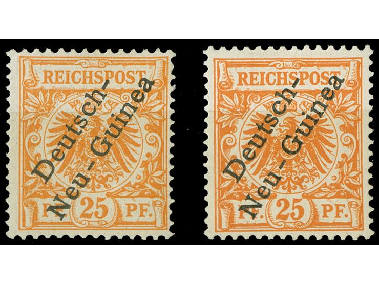 1897, 25 Pf in beiden Farben postfrisch, einwandfrei signiert Bühler und Steuer BPP