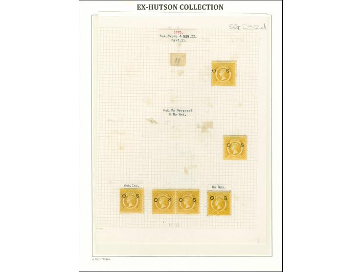 1879/85, The unused Officials collection, wmk. second Crown over NSW, with perforation, wmk. and shade varieties throughout,&