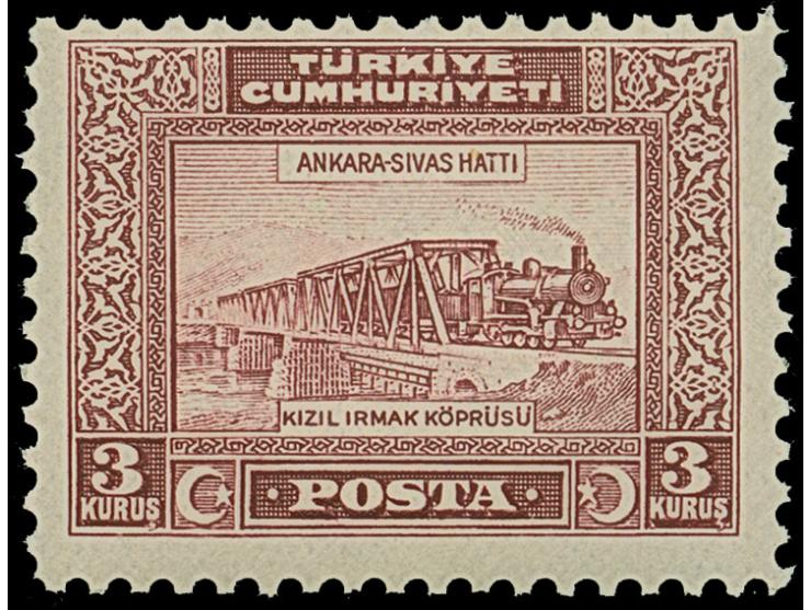 1929, Atatürk 4th London printing, complete set of six values, mint never hinged, very fine. (Isfila 900,- Euro) (Isfila 1205
