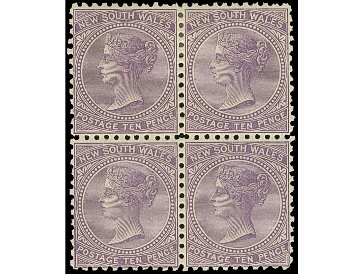 1907, QV 6 d. violet, wmk. Crown over A, perf. 12 x 11½, block of four, unused, bottom pair mint never hinged, very fine, sig