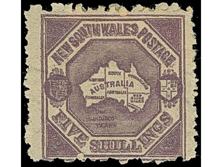 1888/90, Centennial Issue 5 s. deep purple, watermark ´5/-´ unused, fine and deep colour
