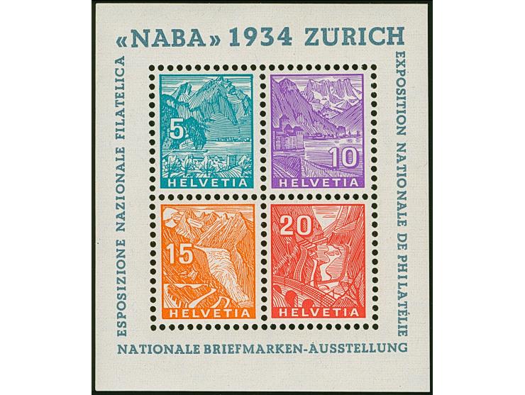 1934, NABA-Block, postfrisch, einwandfrei. Signiert Schaadt mit Kurzbefund