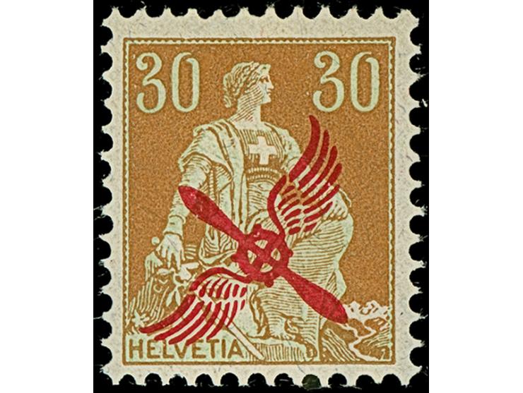 1920, Flugpost 30 C., postfrisch, einwandfrei. Signiert Moser und Fotobefund Marchand (2002)