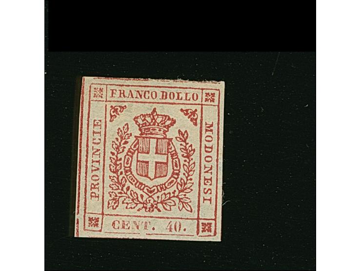 1859, Prov. Government 40 c. carmine-rose, unused with large part original gum, good margins, fine and fresh, signed Pfenning