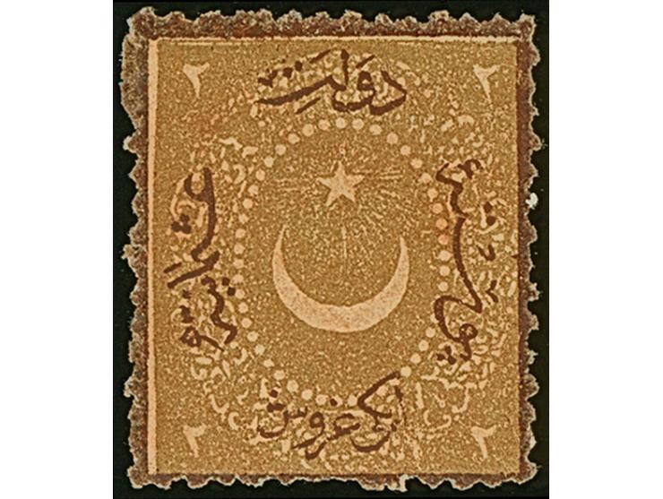 1868, 2 pia. brown unused with original gum, usual perf, very fine and fresh (Isfila 59, catalogue value 1.800,-€).
