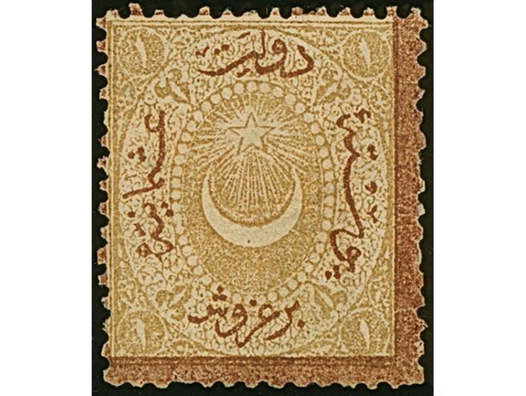 1868, 1 pia. brown unused with part gum, usual perf, fine and fresh (Isfila 58, catalogue value 2.100,-€).
