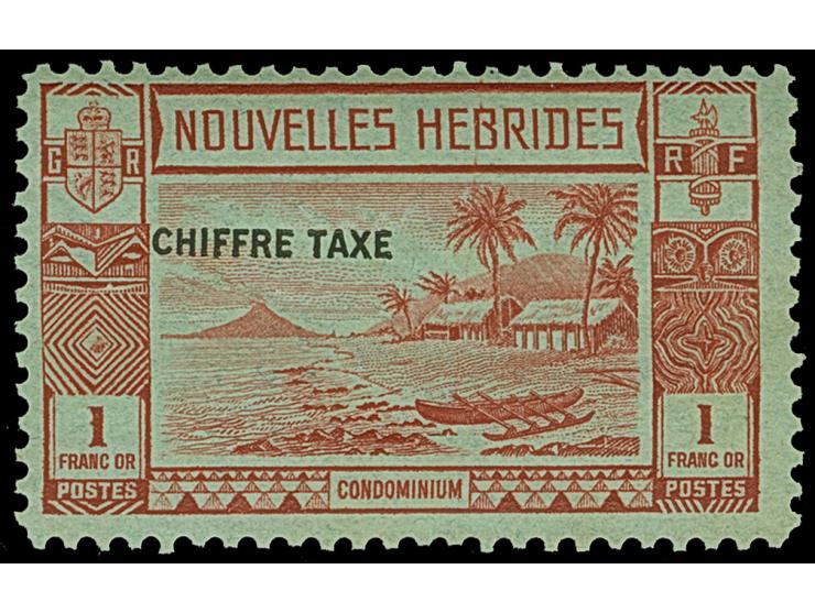 1925, Chiffre Taxe overprinted complete set of five, all unused, tiny gum toned, otherwise fine and scarce.
