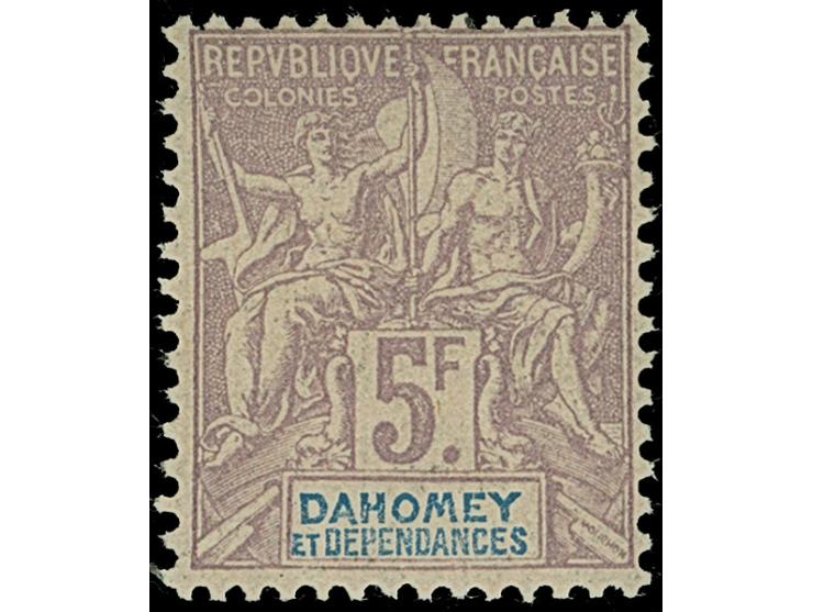 1899/1905, Two complete sete allegory up to 5 fr. violet, all unused and fine.

