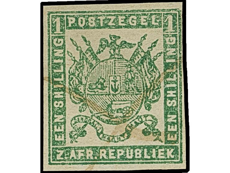 1869, Printed by Adolf Otto, Gustrow, Mecklenburg-Schwerin 1 s. deep green, thin paper, imperf, clear and distinct impression
