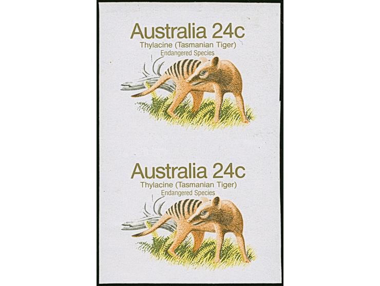 1981, Tasmanian Tiger 24 c., &nbsp;imperforated pair, mnh