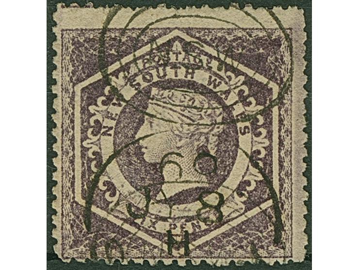 1861/88, Corbould 6 d., wmk. "6", six stamps of variable centering in shades of deep slate, showing different perfs., one dou