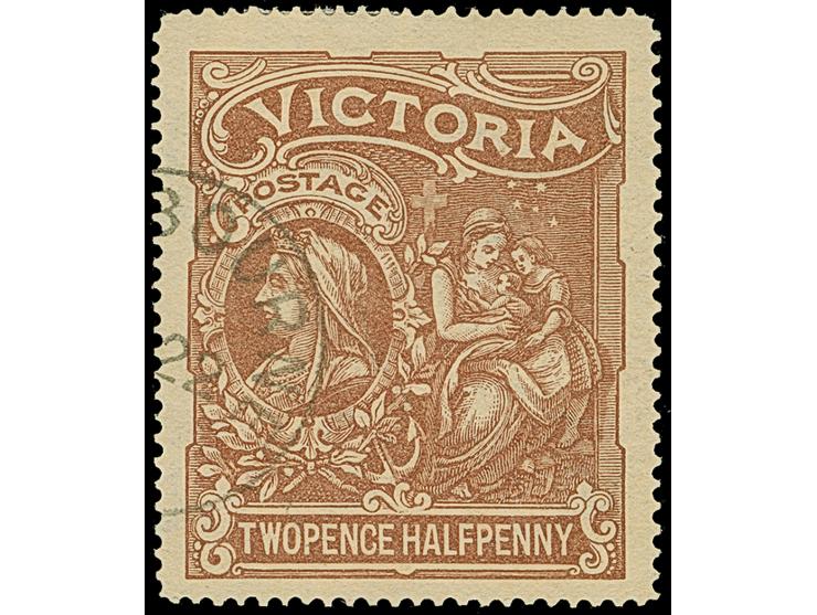 1897, Charity Fund complete, both good perfs and clear cancelled, fine pair.
