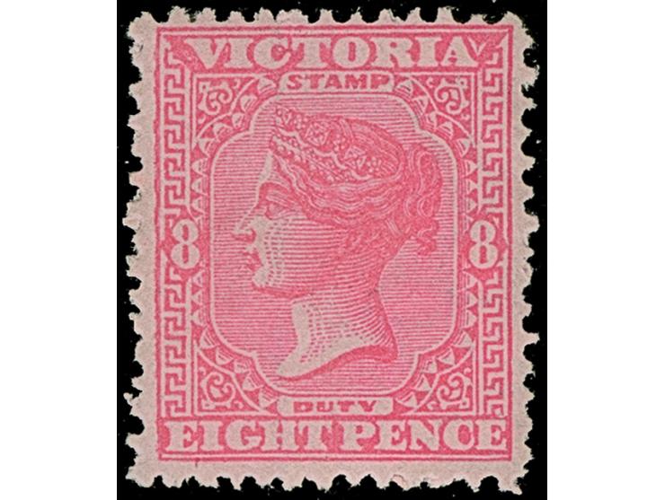 1885/96, Six unused stamps including Naish 3 d. yellowish-brown and 8 d. pink, mostly fine.
