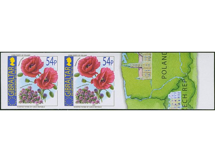 2003, flowers 30-54 p., imperforated marginal pairs, mnh, vf