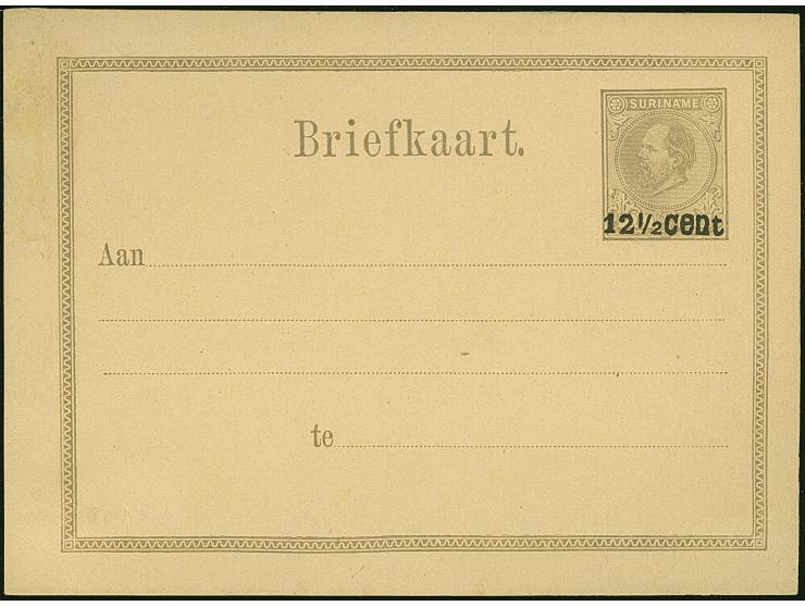 1876, 10 Postal stationery cards including 12½ c. on &nbsp;15 c. grey on yellow overprinted card, three complete answering ca