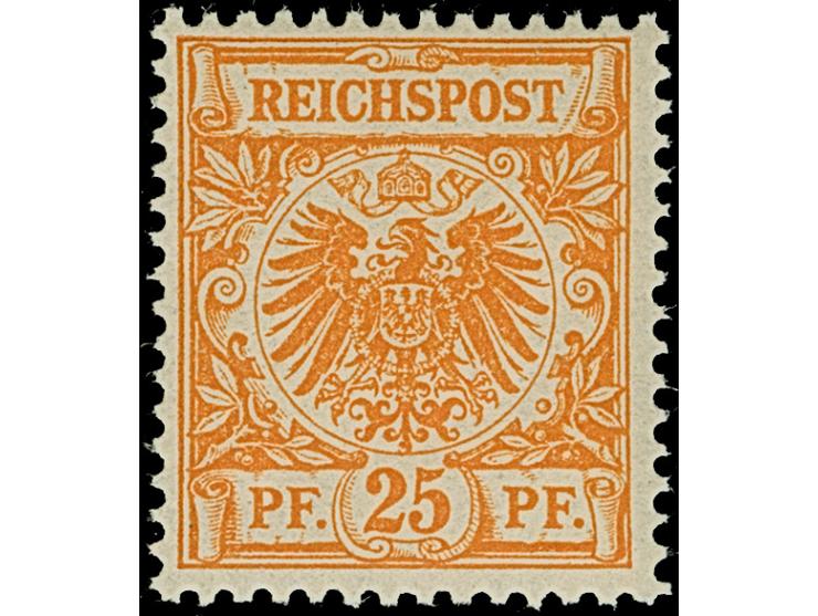 1890, Krone/Adler 3-50 Pfg. kpl. postfrisch, in einwandfreier Erhaltung, sign. Zenker BPP