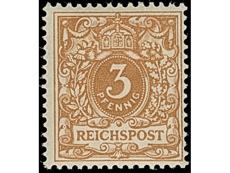 3 Pfg. lebhaftorangebraun, postfrisch, in einwandfreier Erhaltung, sign. Zenker BPP&nbsp;