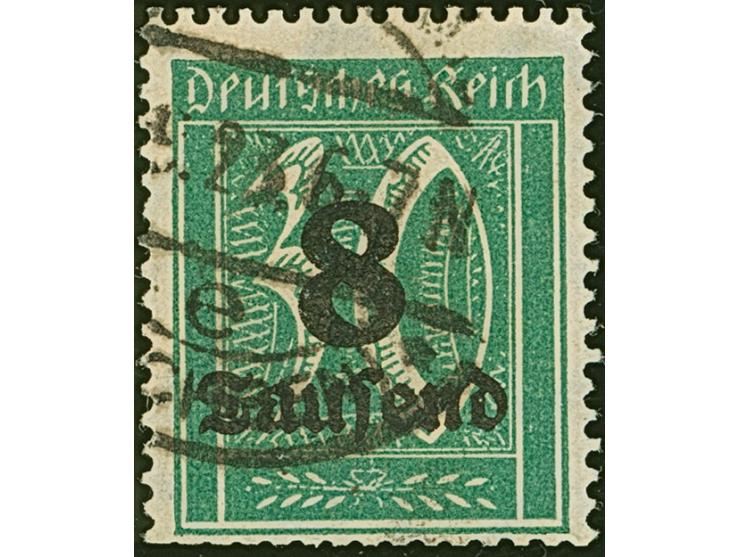 1923, Ziffern im Rechteck, 8 Tsd. auf 30 Pfennig mit Wasserzeichen Waffeln, sauber gestempelt “(Niedersedlitz/e/)(Sachsen) ..