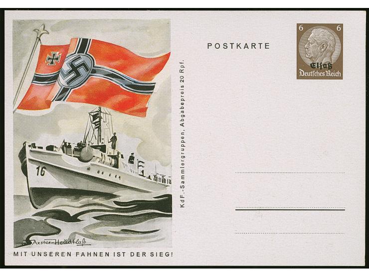 1941, Sonderpostkarte 6 Pfg. kpl. mit allen acht Bildern, ungebraucht, in einwandfreier Erhaltung