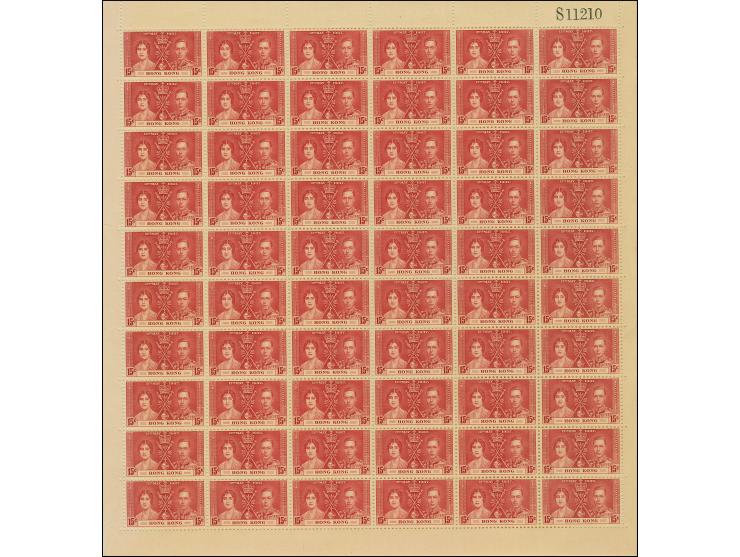 1937, 15 c. carmin, complete sheet with 50 stamps, mint never hinged
