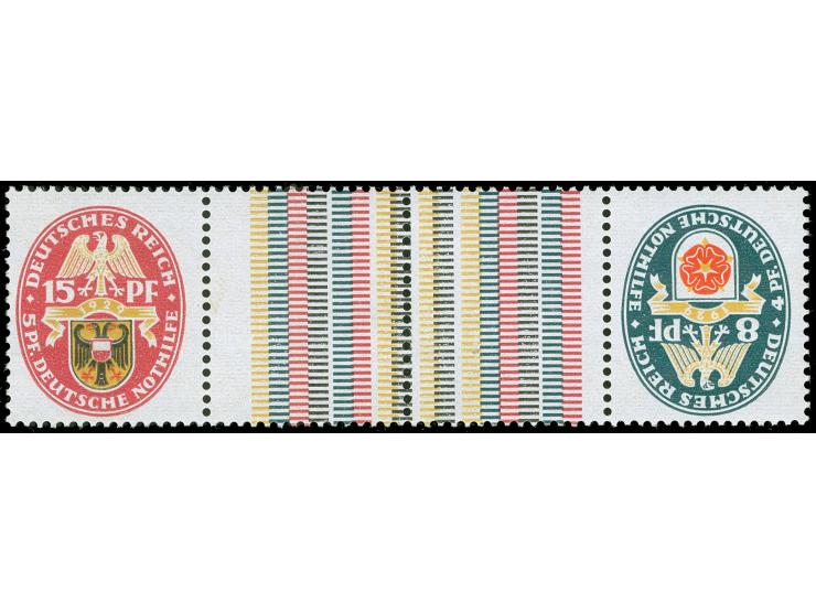 1929, Nothilfe 8*Z+Z+15, waagerechter Zusammendruck, postfrisch, einwandfrei. Unsigniert, Fotobefund H.-D. Schlegel BPP (2020