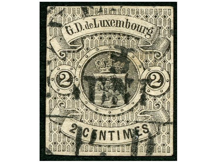 1859, Coat of Arms 2 c. black, good to wide margins, clear cancelled, fine.
