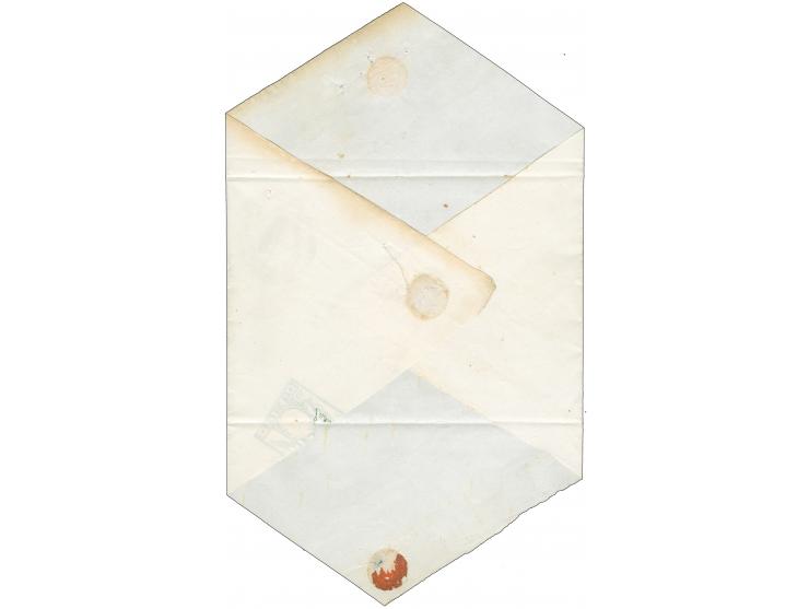 1865 ca., Official cover with decorative "DIPUTACION PROVINCIAL PTO RICO" seal mark with horse logo to Mayaguez. The cover is