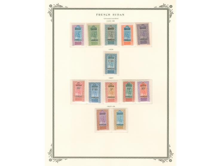 1894, overprinted set 1921 and complete to 1944 on 14 album pages, unused, mainly mint never hinged, including taxe and air m