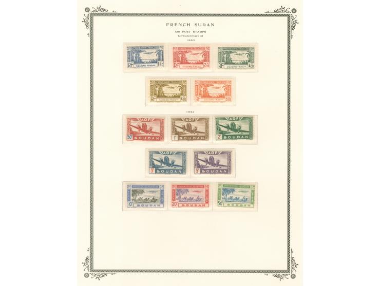 1894, overprinted set 1921 and complete to 1944 on 14 album pages, unused, mainly mint never hinged, including taxe and air m