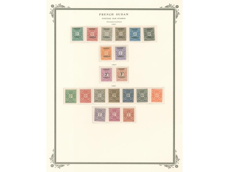 1894, overprinted set 1921 and complete to 1944 on 14 album pages, unused, mainly mint never hinged, including taxe and air m