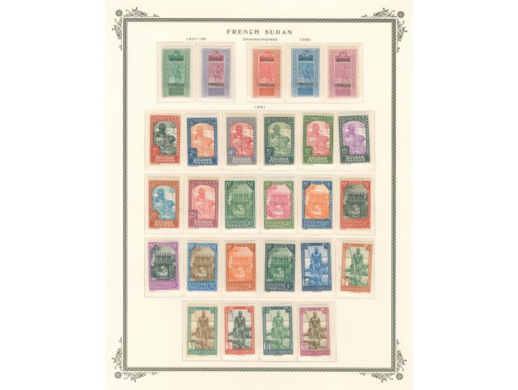 1894, overprinted set 1921 and complete to 1944 on 14 album pages, unused, mainly mint never hinged, including taxe and air m